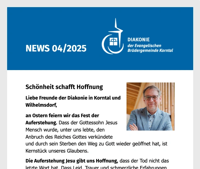 Abbildung des Newsletters